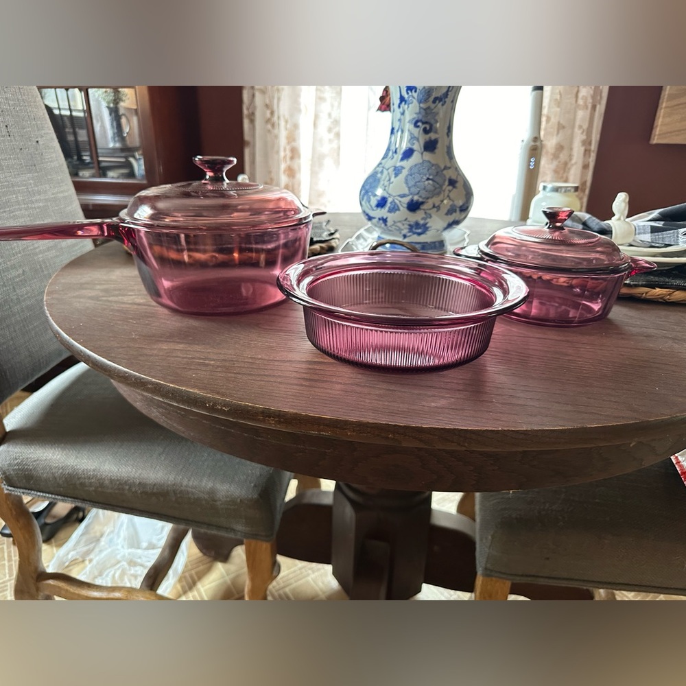 Pyrex Vision Cranberry Corningware